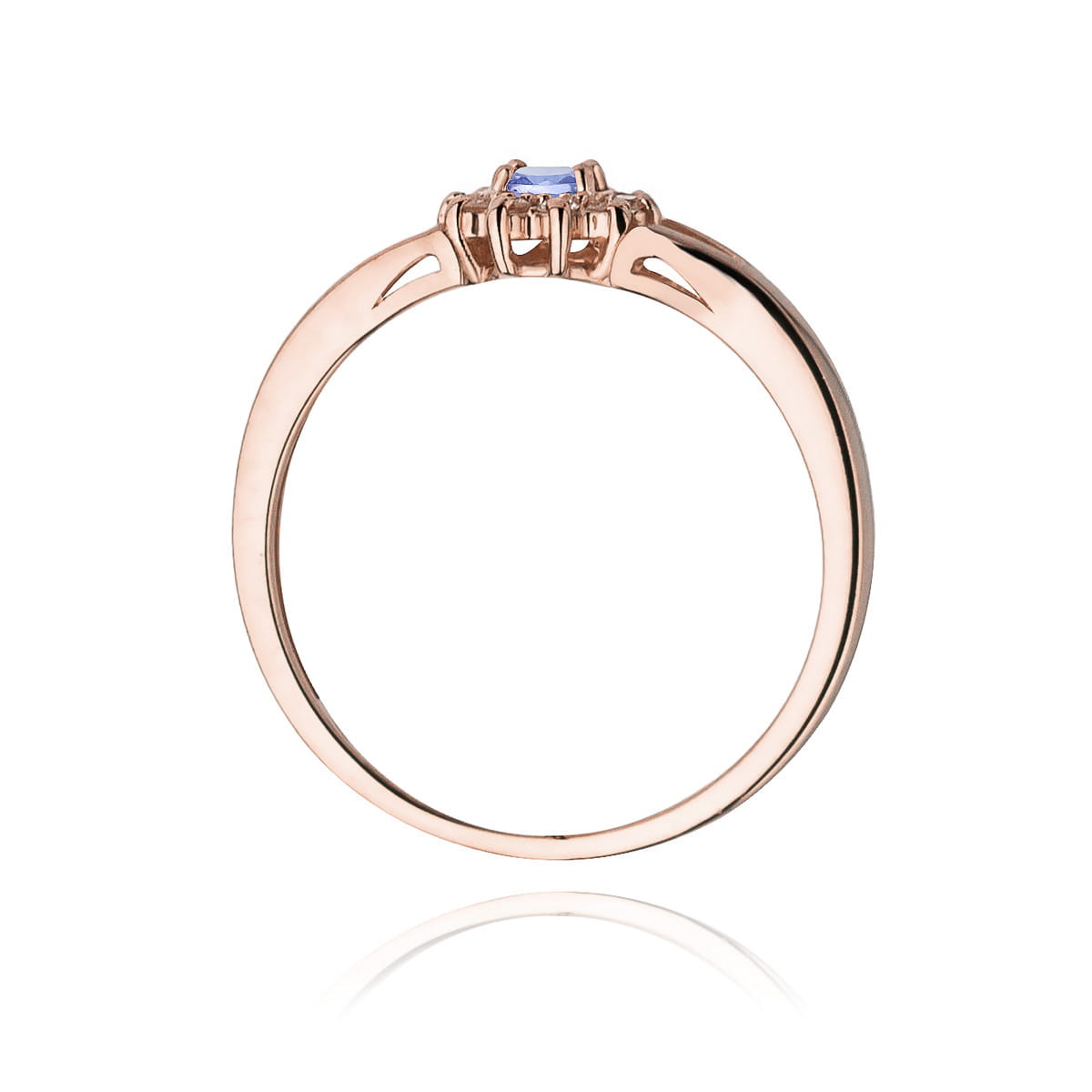 Inel Aur 14k cu Tanzanit 0.15 ct - Roz