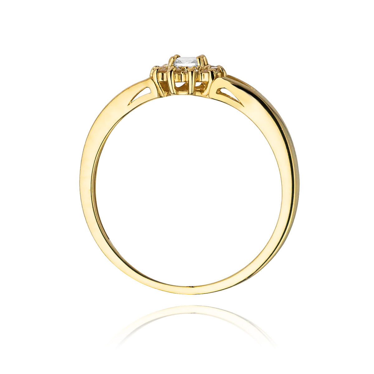 Inel Aur 14K W185 Diamant 0.10ct