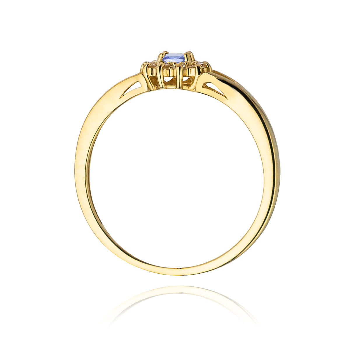 Inel Aur 14k cu Tanzanit 0.15 ct - Galben