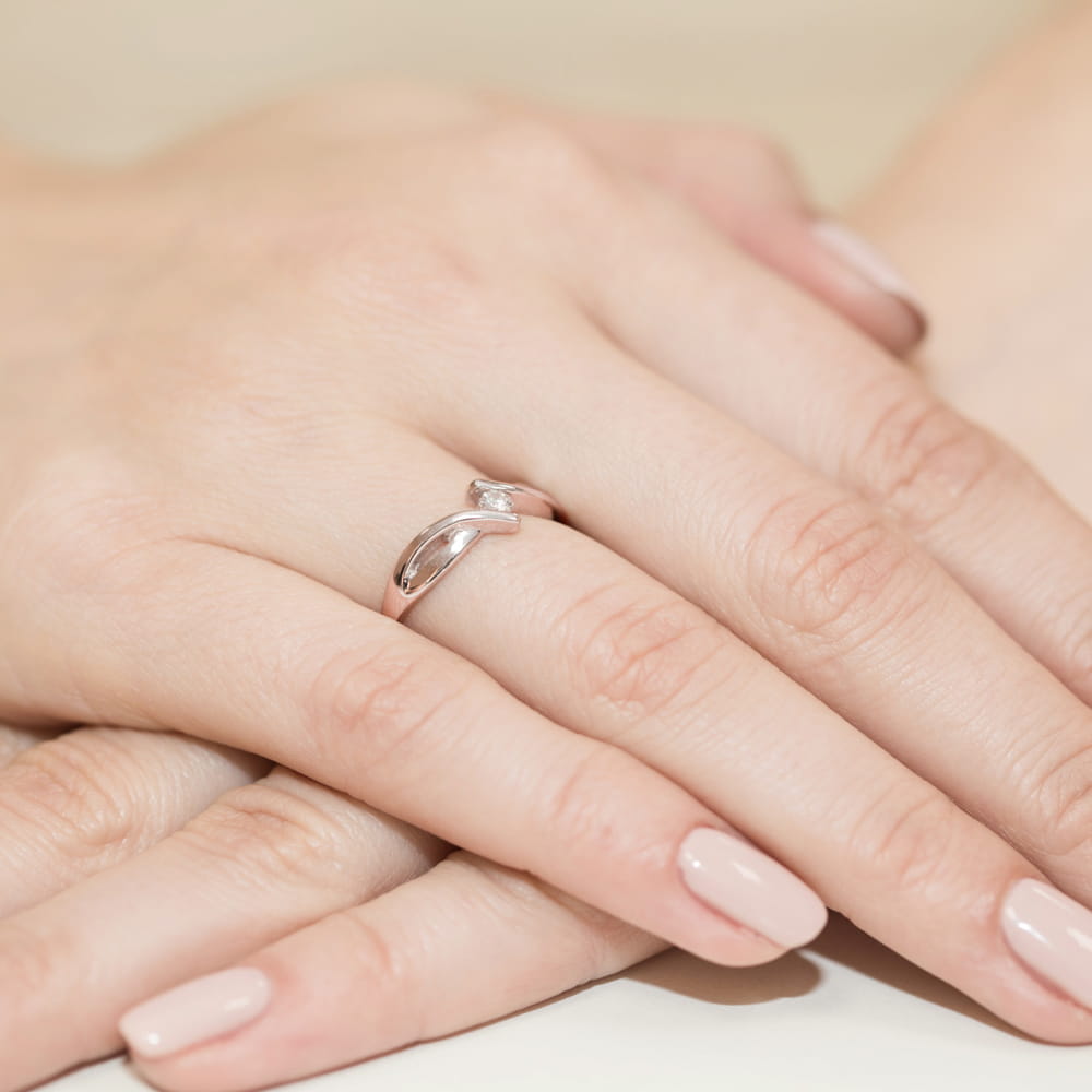 Inel Aur 14K W191B Diamant 0.08ct