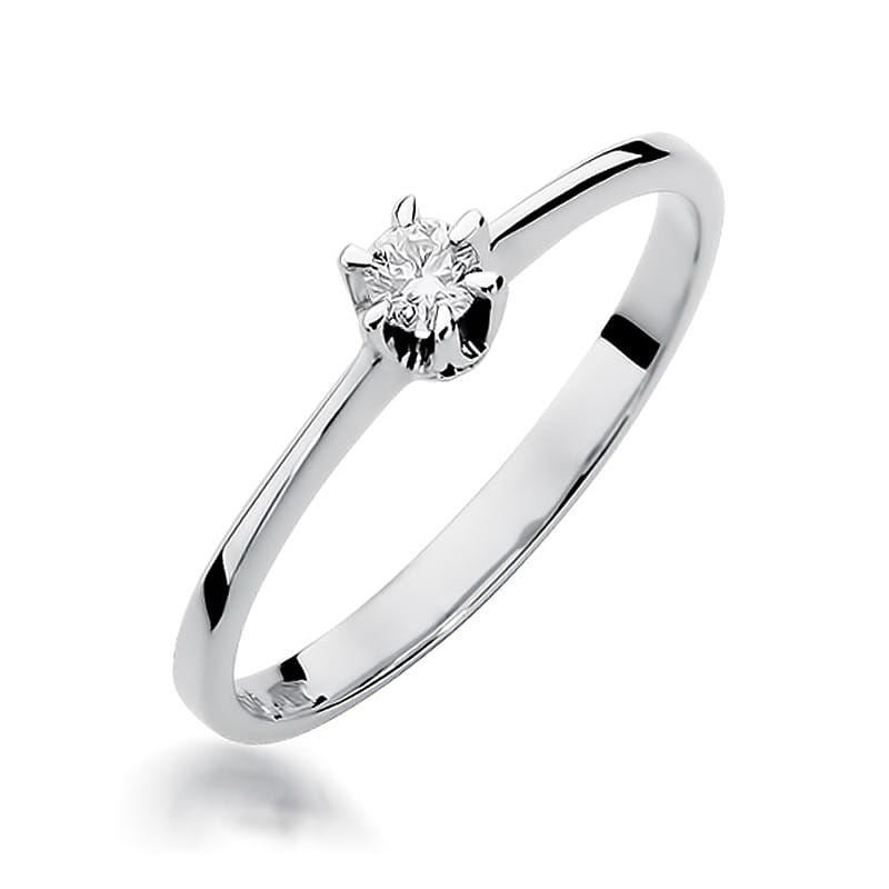 Inel Aur 14K cu Diamant Natural 0.12 ct