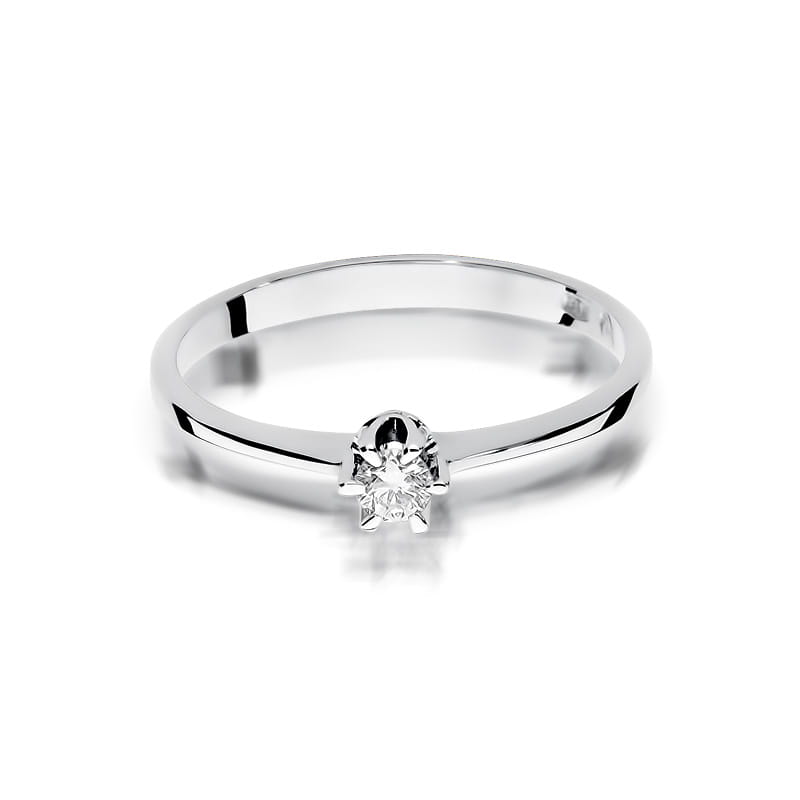 Inel Aur 14K cu Diamant Natural 0.12 ct