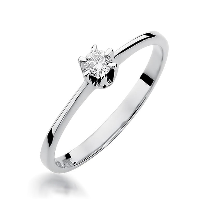 Inel Aur 14K cu Diamant Natural 0.15 ct