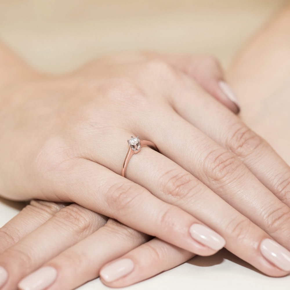 Inel Aur 14K cu Diamant Natural 0.20 ct