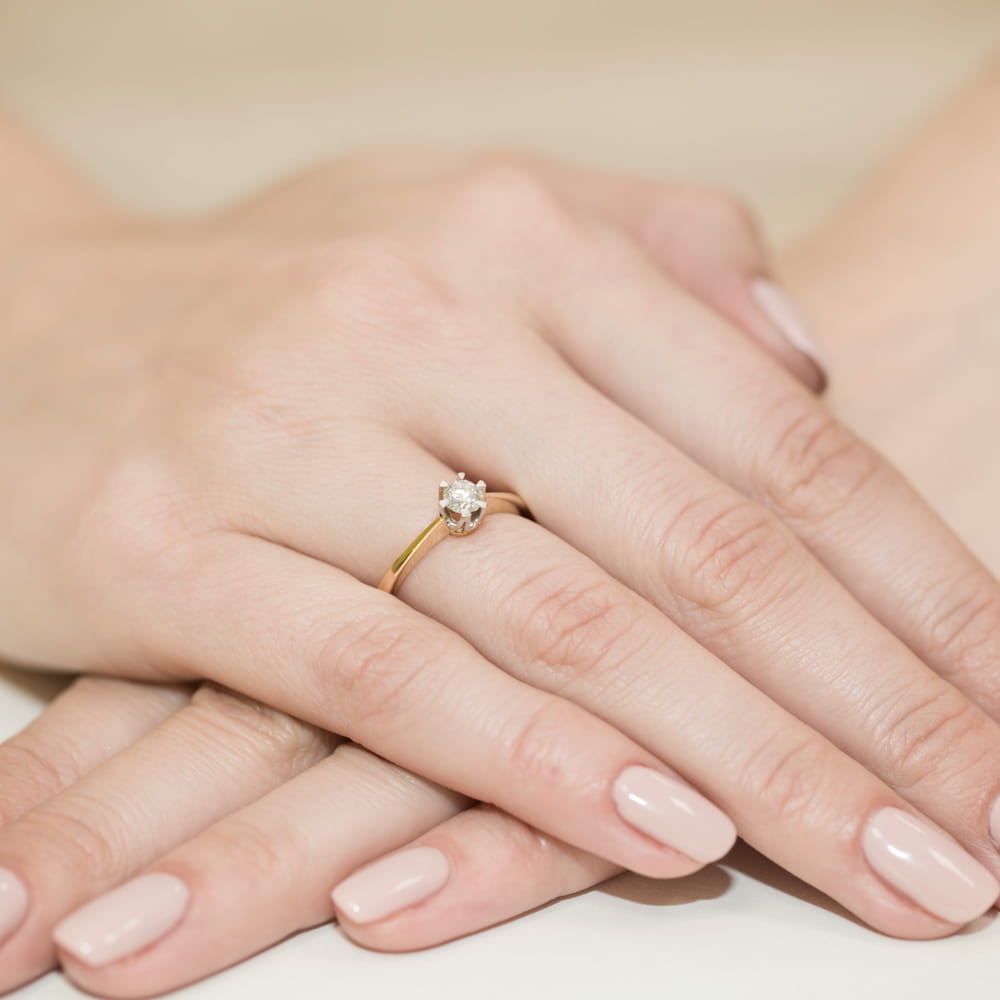 Inel Aur 14K cu Diamant Natural 0.25 ct