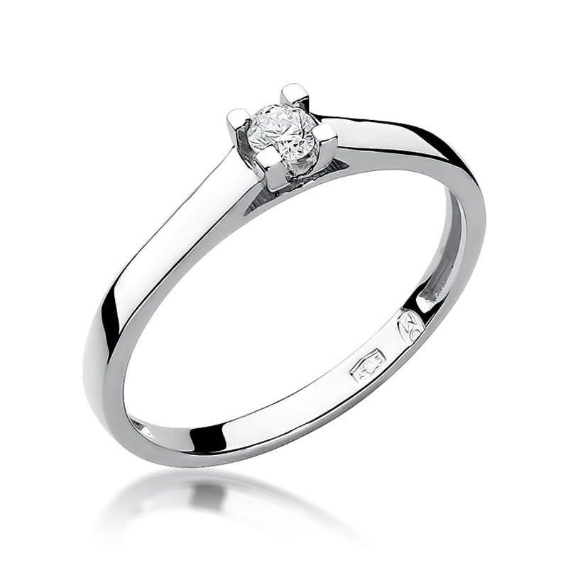 Inel Aur 14K cu Diamant Natural 0.12 ct