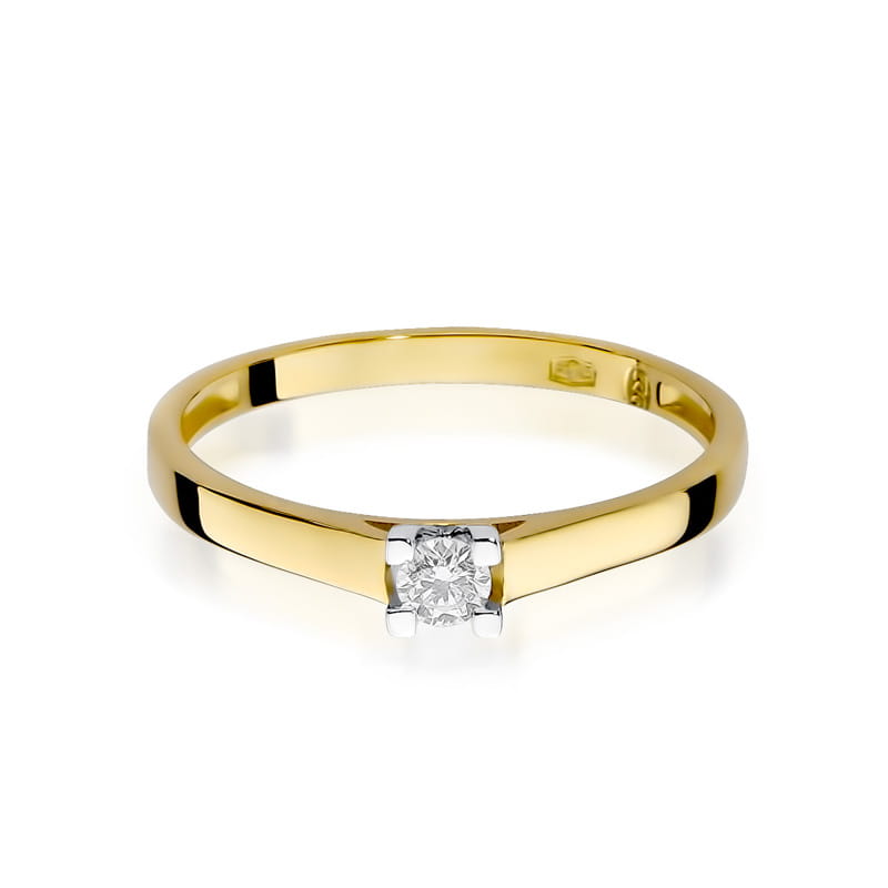 Inel Aur 14K cu Diamant Natural 0.12 ct
