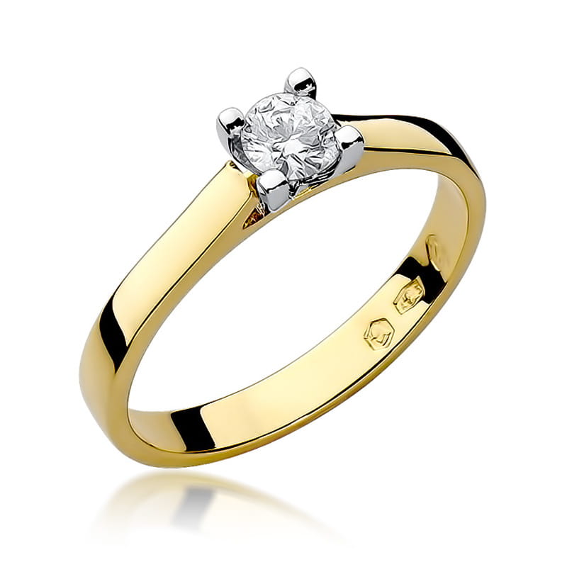 Inel Aur 14K cu Diamant Natural 0.20 ct