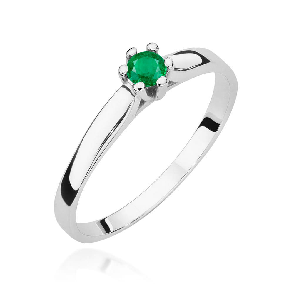 Inel Aur 14K W222 Smarald 0.15ct