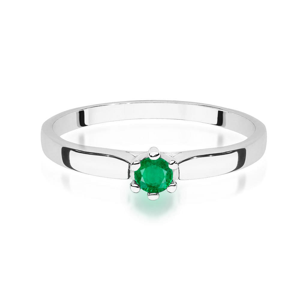 Inel Aur 14K W222 Smarald 0.15ct