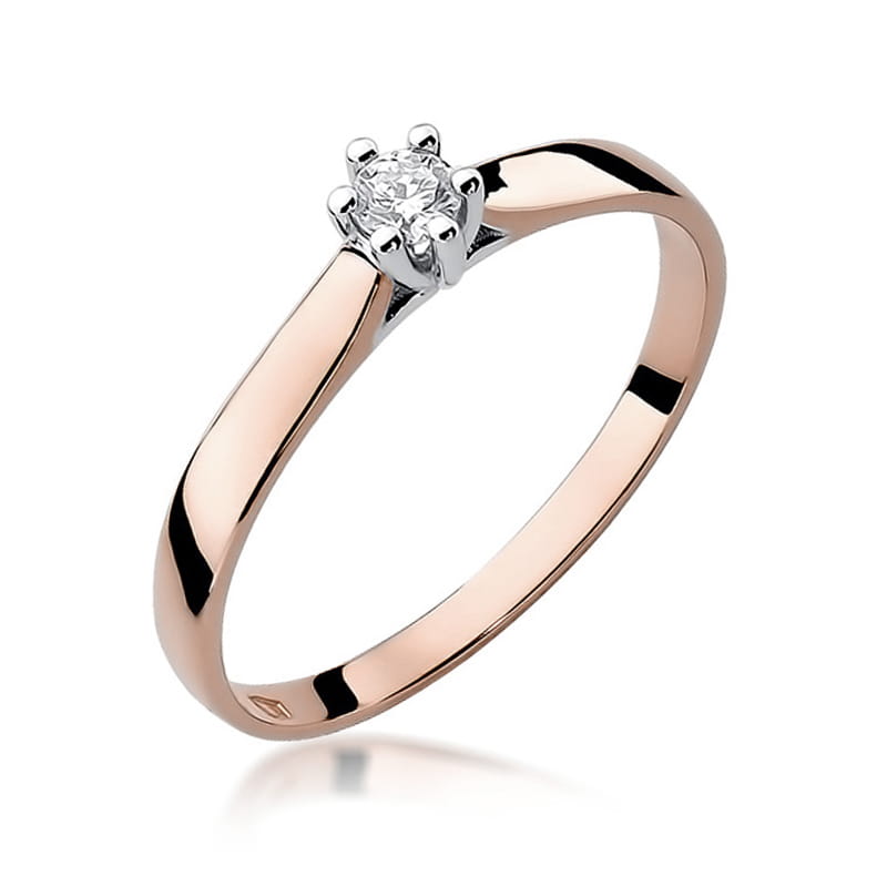 Inel Aur 14K cu Diamant 0.08 ct