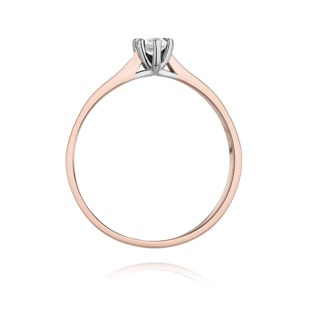 Inel Aur 14K W222 Diamant 0.12ct