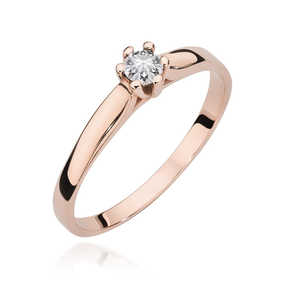 Inel Aur 14K cu Diamant Natural 0.15 ct
