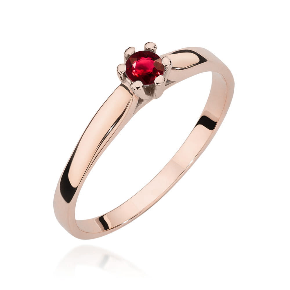 Inel Aur 14K W222 Rubin 0.15ct