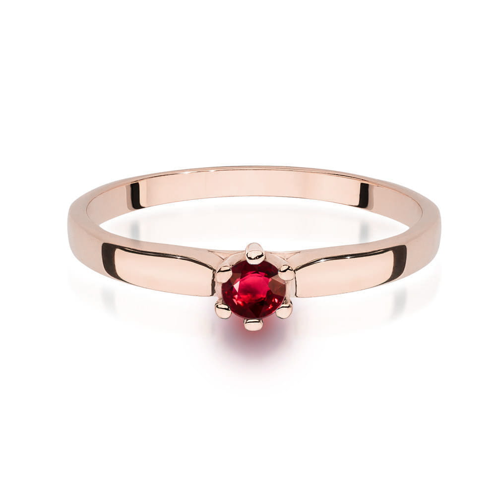 Inel Aur 14K W222 Rubin 0.15ct