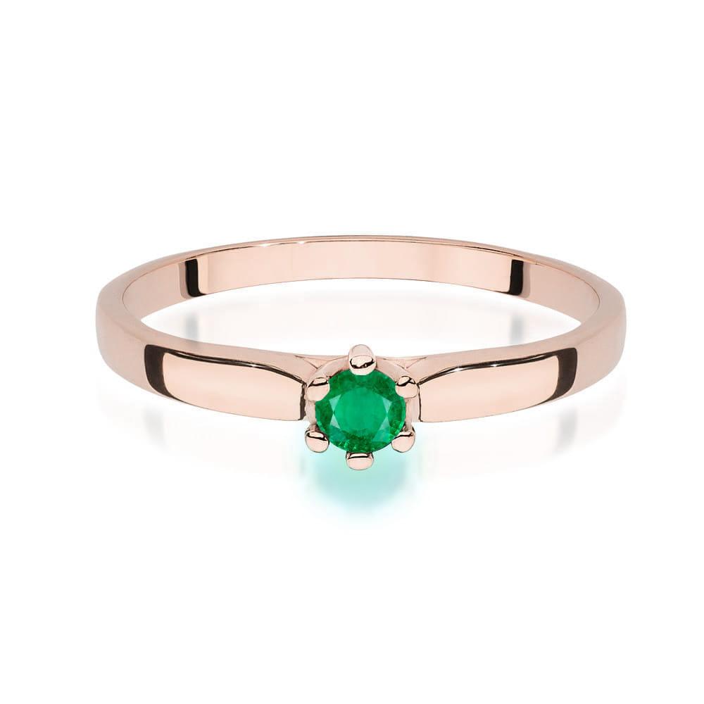 Inel Aur 14K W222 Smarald 0.15ct