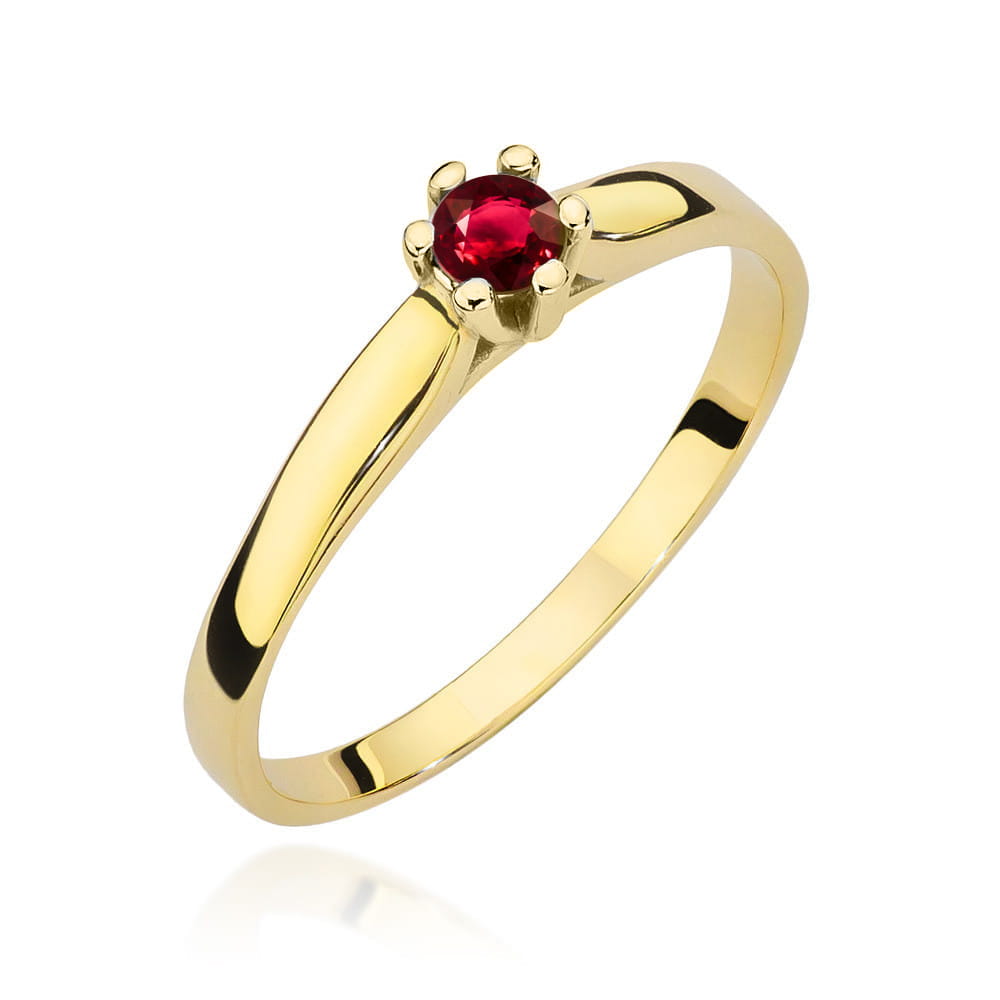 Inel Aur 14K W222 Rubin 0.15ct