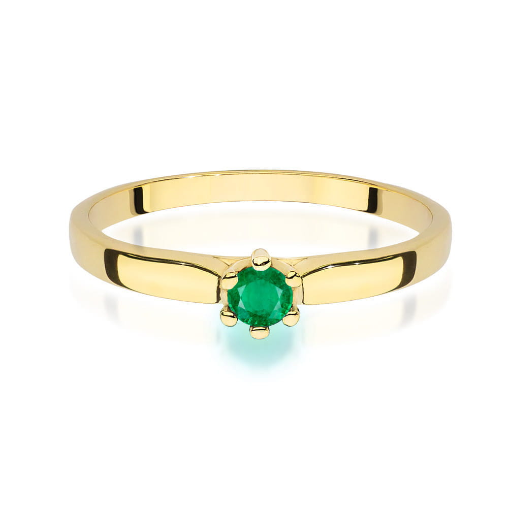 Inel Aur 14K W222 Smarald 0.15ct