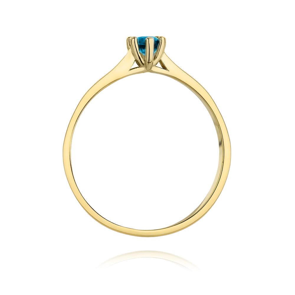 Inel Aur 14K cu Topaz 0.15 ct - Galben