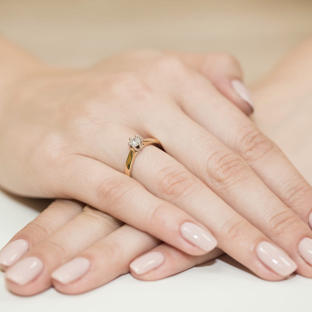 Inel Aur 14K cu Diamant Natural 0.23 ct