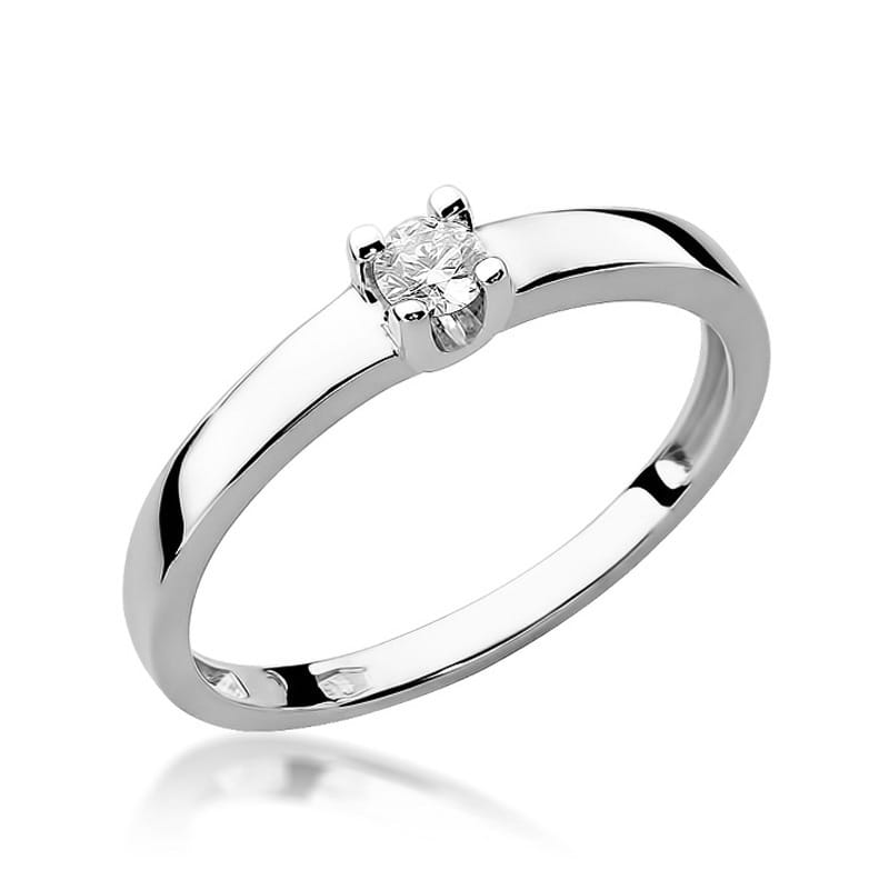 Inel Aur 14K cu Diamant Natural 0.12 ct