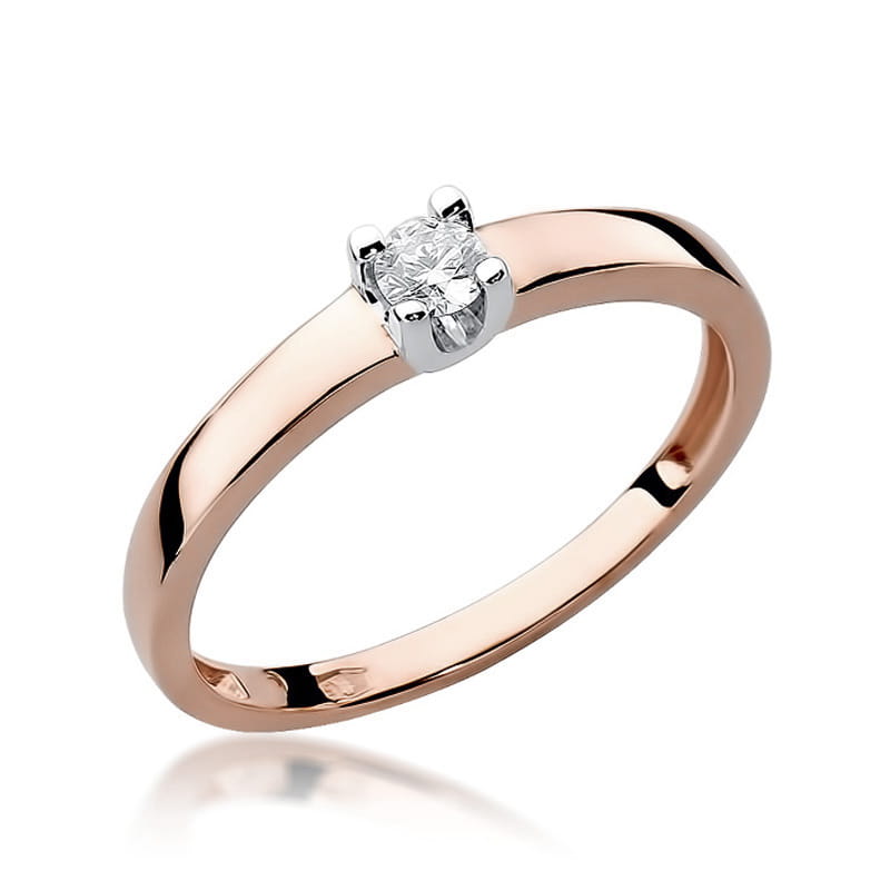 Inel Aur 14K cu Diamant Natural 0.12 ct