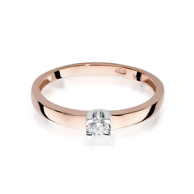 Inel Aur 14K cu Diamant Natural 0.12 ct