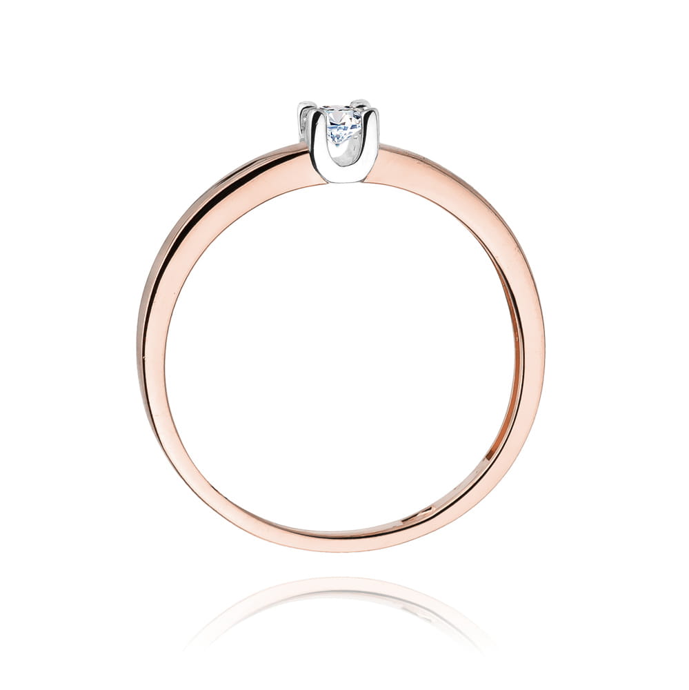 Inel Aur 14K cu Diamant Natural 0.12 ct