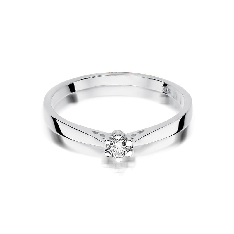 Inel Aur 14K cu Diamant Natural 0.12 ct