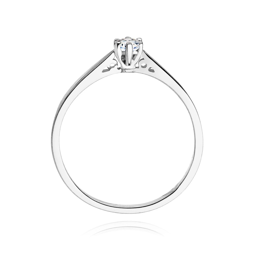 Inel Aur 14K cu Diamant Natural 0.12 ct
