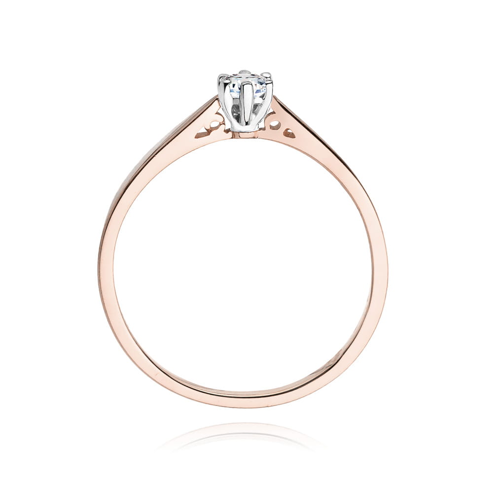 Inel Aur 14K cu Diamant 0.10 ct