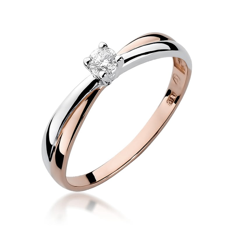 Inel Aur 14K cu Diamant 0.08 ct