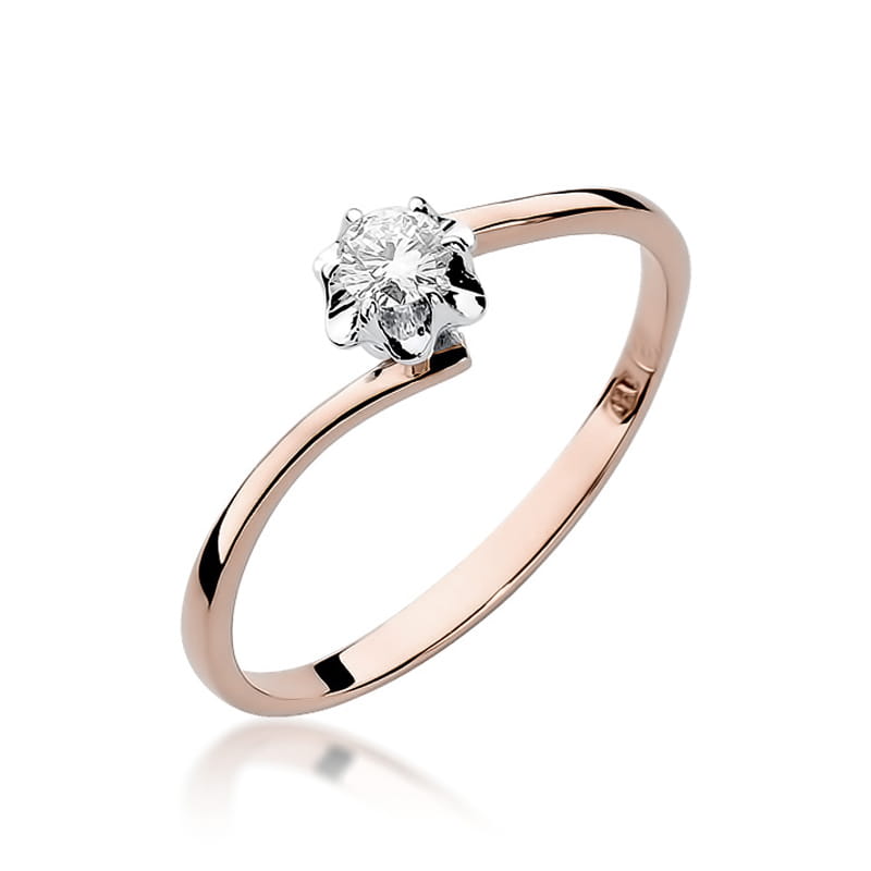 Inel Aur 14K cu Diamant 0.08 ct