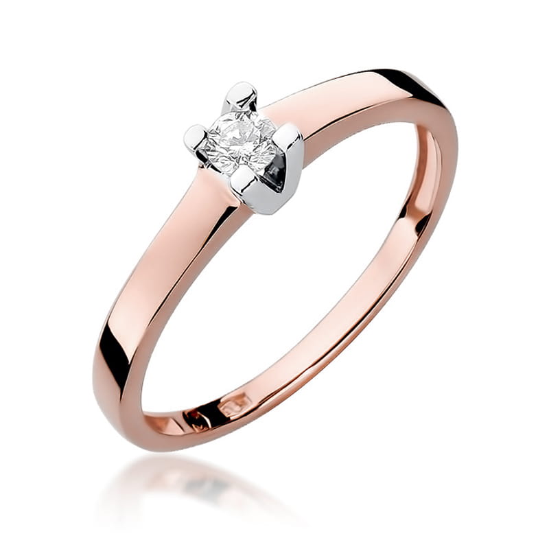 Inel Aur 14K cu Diamant 0.12 ct