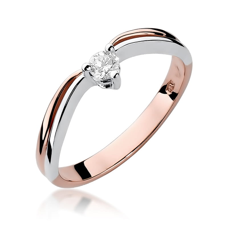 Inel Aur 14K cu Diamant 0.15 ct