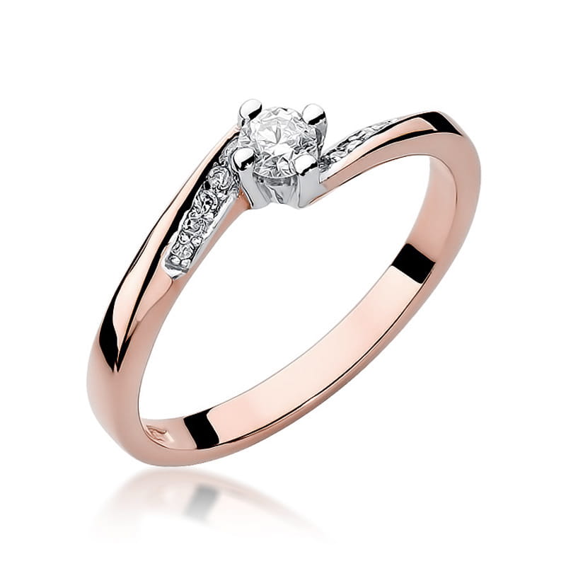 Inel Aur 14K cu Diamant 0.19 ct