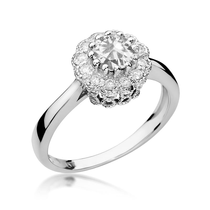 Inel Aur 14K W284 Safir Alb 0.60ct
