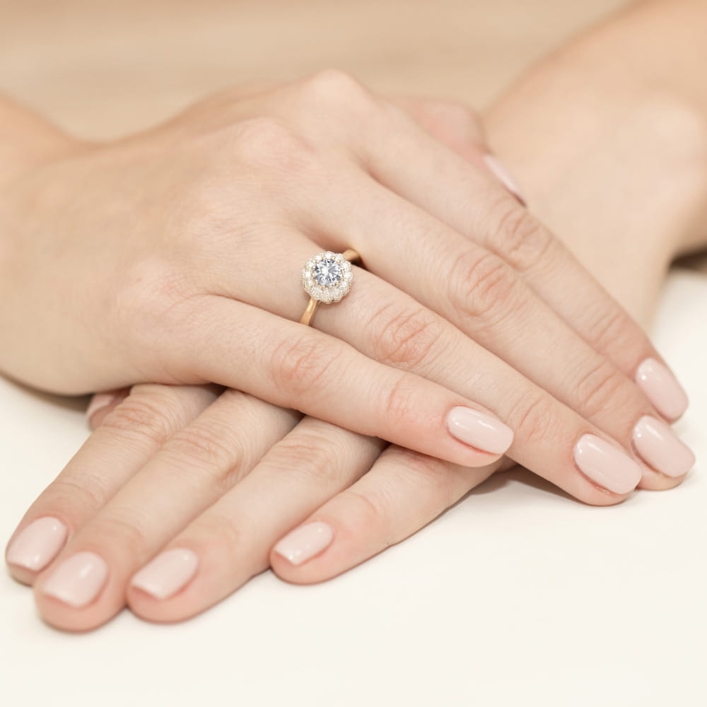Inel Aur 14K W284 Safir Alb 0.60ct