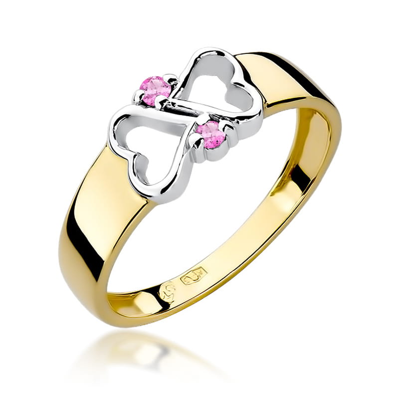 Inel Aur 14K W286 Safire Roz