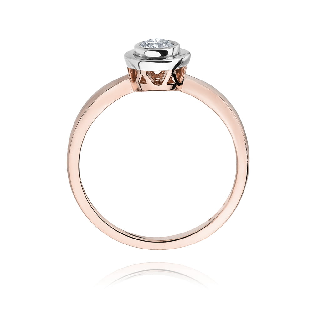 Inel Aur 14k cu Diamant 0.30 ct - Roz