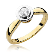 Inel Aur 14k cu Diamant 0.30 ct - Galben