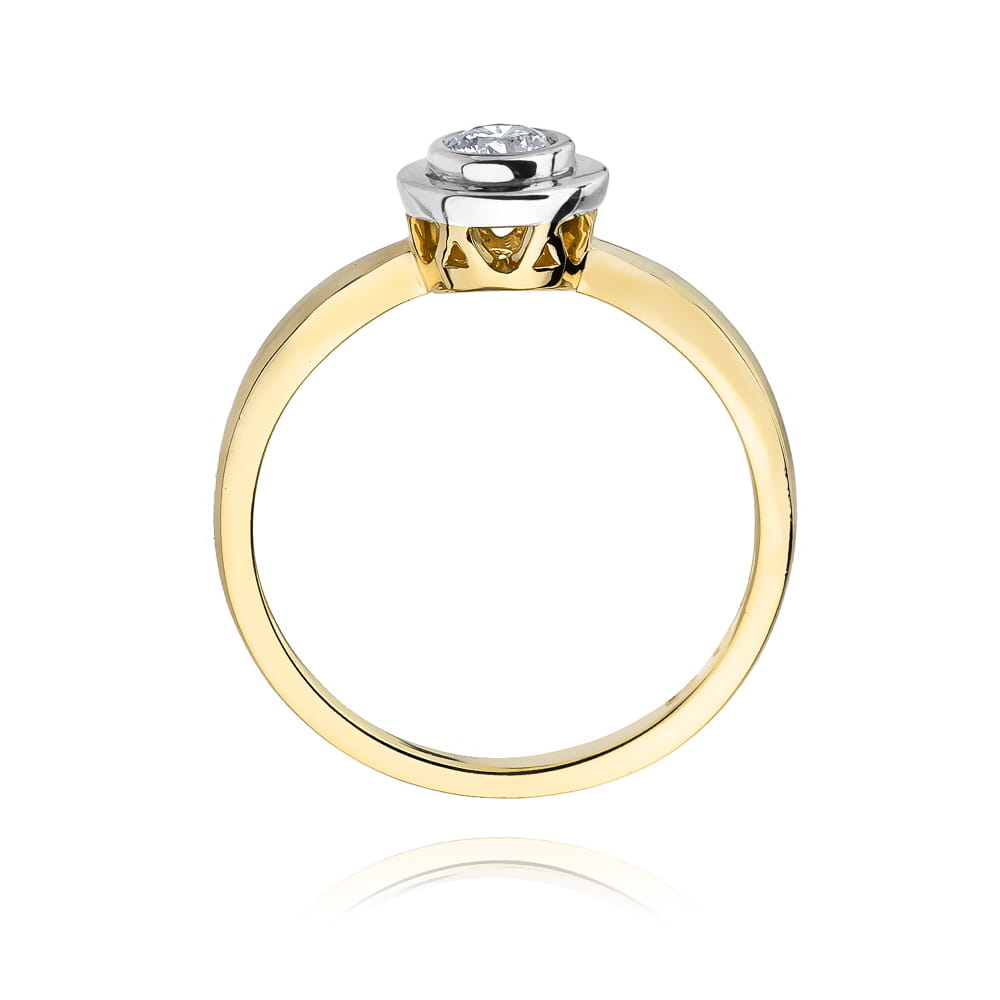 Inel Aur 14k cu Diamant 0.30 ct - Galben