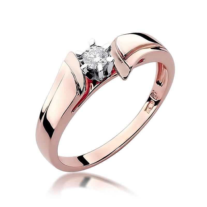 Inel Aur 14K cu Diamant 0.12 ct