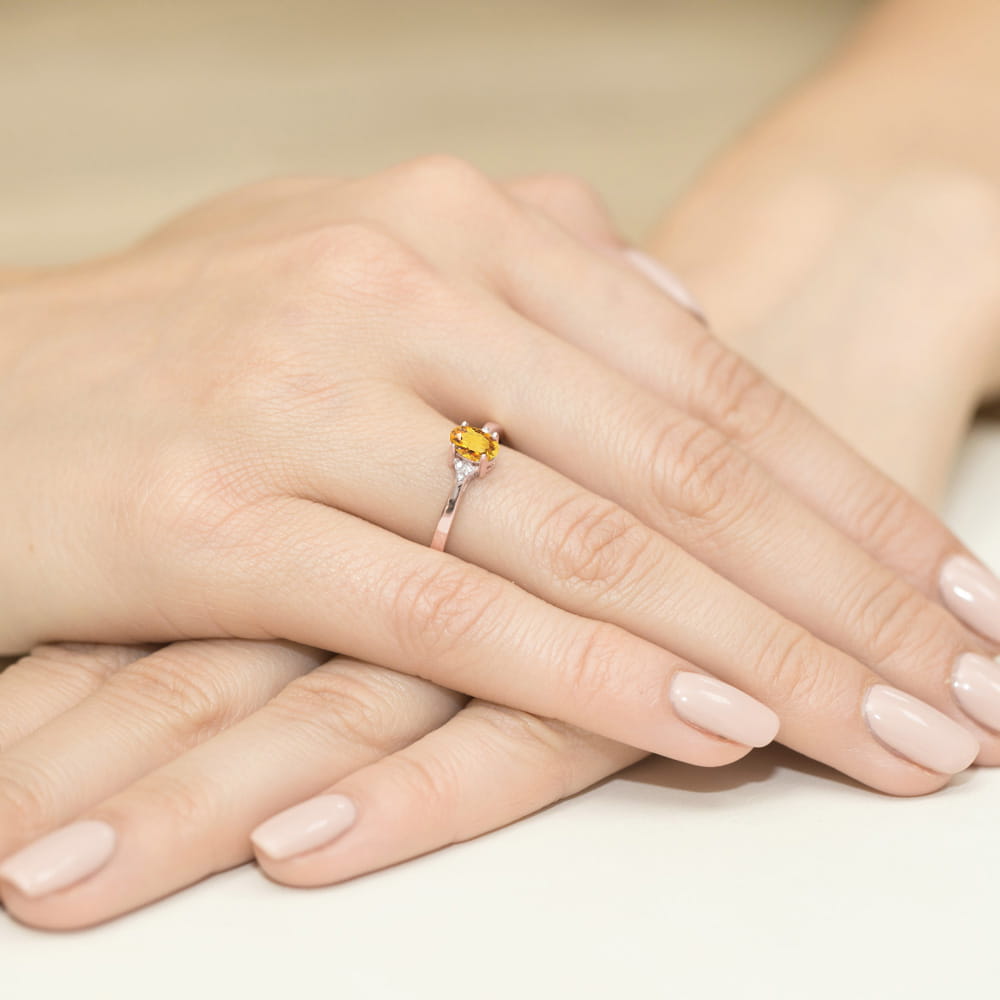 Inel Aur 14K W301 Citrin 0.60ct