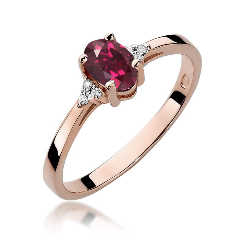 Inel Aur 14K W301 Rodolit 0.50ct