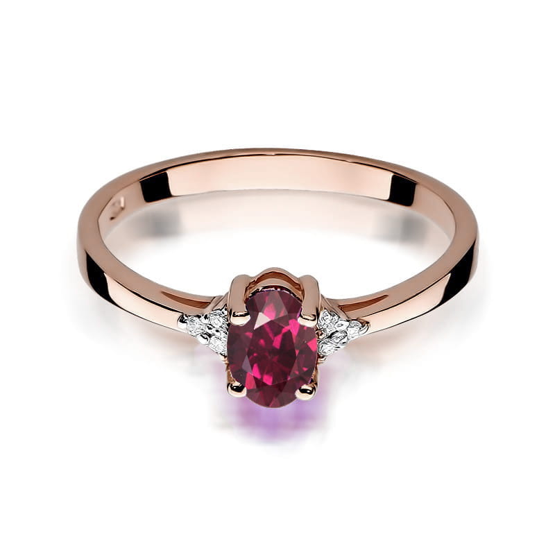 Inel Aur 14K W301 Rodolit 0.50ct