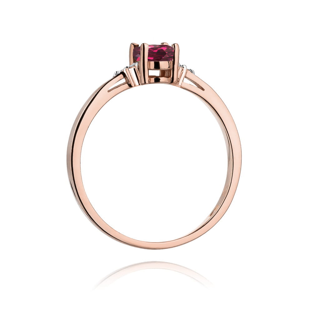 Inel Aur 14K W301 Rodolit 0.50ct
