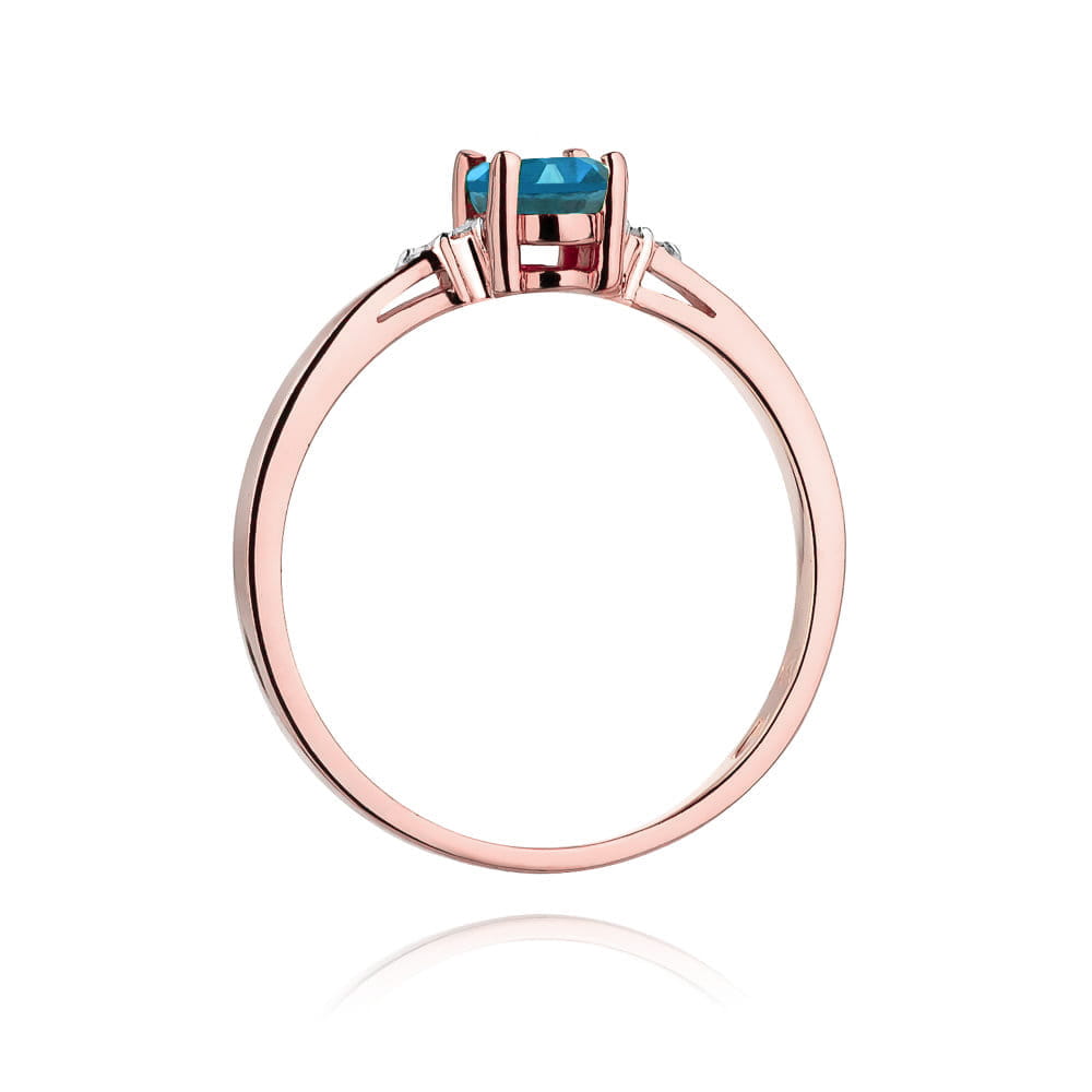 Inel Aur 14K W301 Topaz London Blue 0.50ct