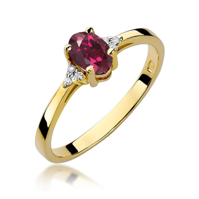 Inel Aur 14K W301 Rodolit 0.50ct