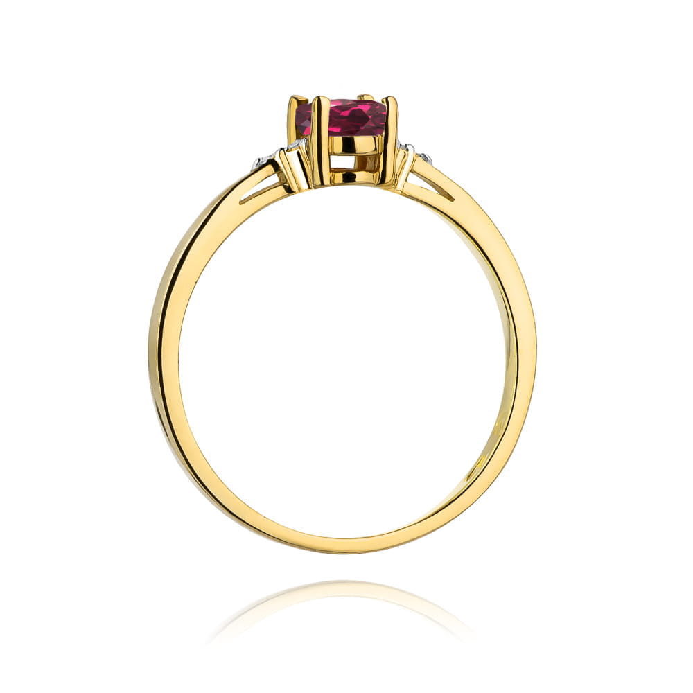 Inel Aur 14K W301 Rodolit 0.50ct